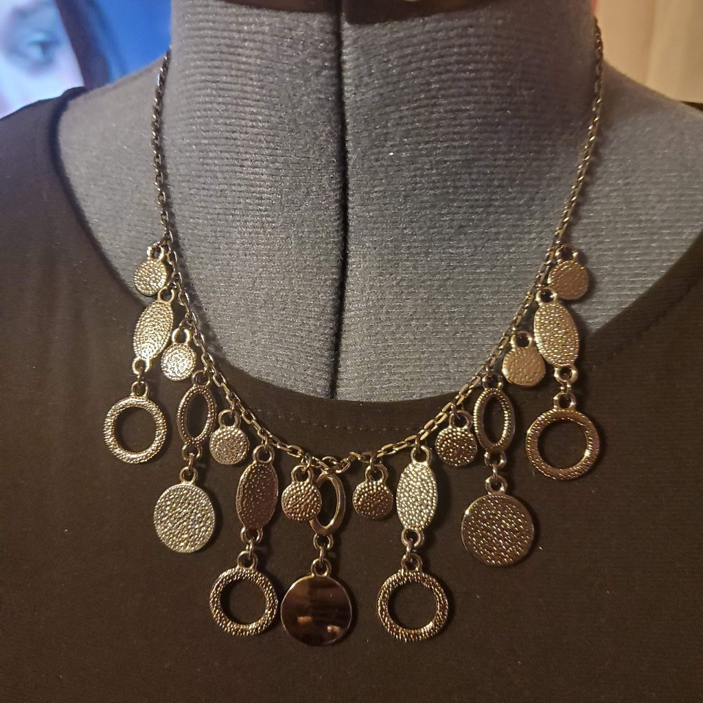 Lia Sophia Silver Tone Reversible Necklace